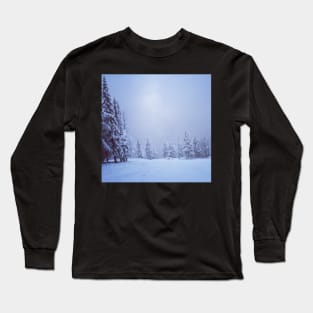 Peaceful Morning with Fresh Powder Snow Long Sleeve T-Shirt